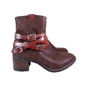 Bull Boxer Triumph Size 8 Brown Faux Leather Women's Bootie